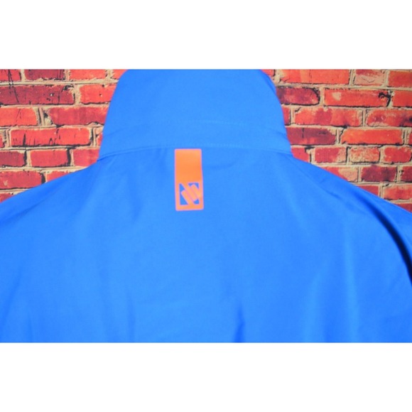 Vintage Look Ten-80 TEN80 Windbreaker Teal Cyan Blue Jacket Mens Large Hooded - Picture 4 of 6